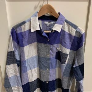 NWT Sonoma Intimate Sleepwear Gown, Purple Buffalo Plaid